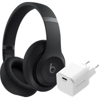Koop Beats Studio Pro Zwart + BlueBuilt Power Delivery Oplader met Usb C Poort 20W Wit